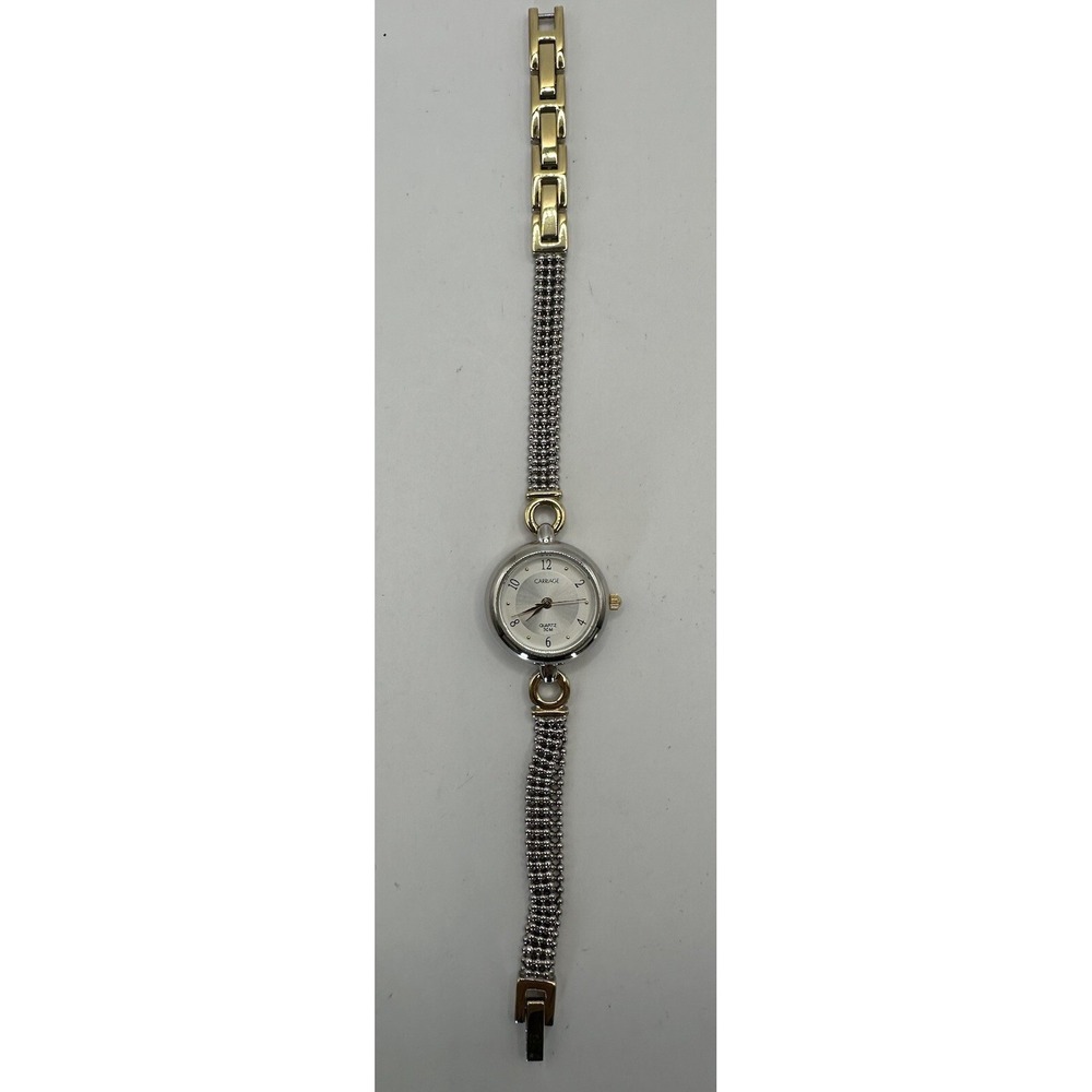 Timex Carriage C6A221 Womens Two Tone Silver Gold New Battery Watch 24MM 7.75" V - Picture 6 of 11